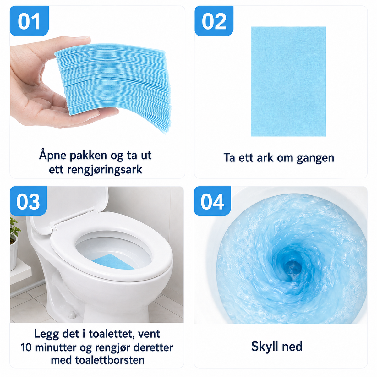 Nelvyro™ – WC-rengjøringsark